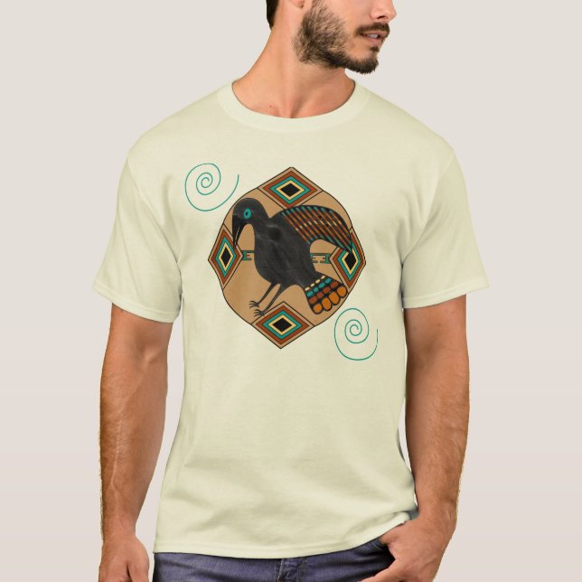 Kråka-Korpsvart Tee Shirt (Framsida)