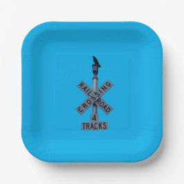 Kråka Korsningsvakt Pappers Tallrik