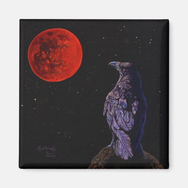 Kråka Måne Magnet (Framsidan)