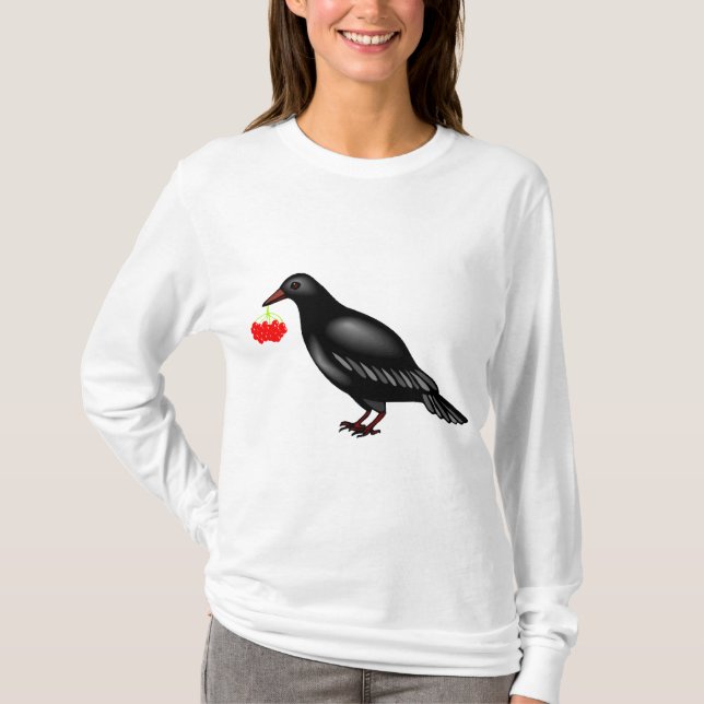 Kråka med bärutslagsplatsskjortan t shirt (Framsida)