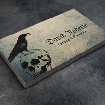 Kråka och skal för Tattoo & Piercing Vintage