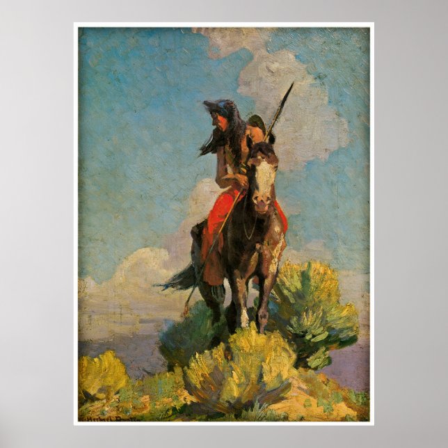 Kråka Outlier av William Herbert Dunton Poster (Framsidan)