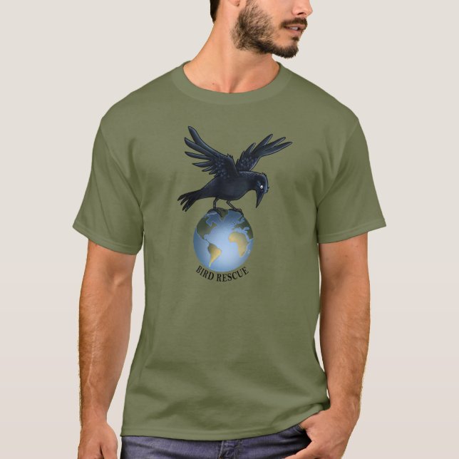 Kråka överst av världen t-shirt (Framsida)