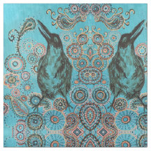 kråka på blåtttyg