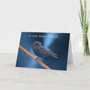 KRÅKA PÅ ETT KABELKort Kort
