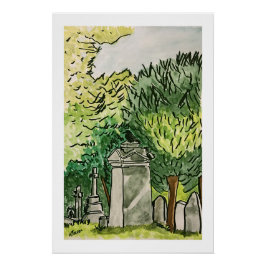 Kråka på Graveyard Perfect Poster