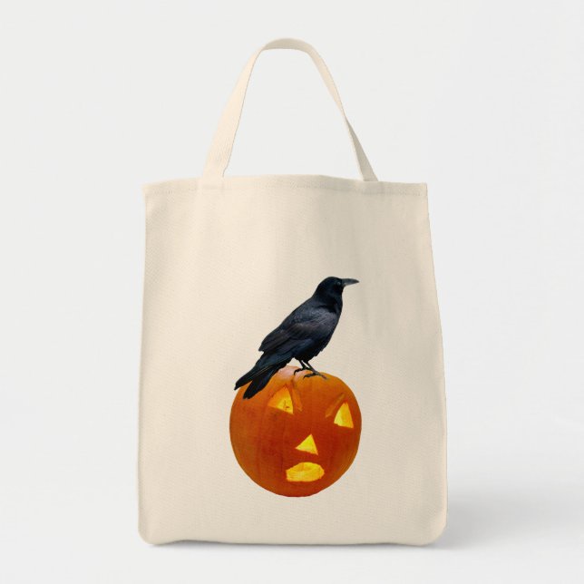 Kråka på Jack-o-Lantern Väska (Framsidan)