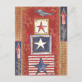 Kråka på stjärnor vykort