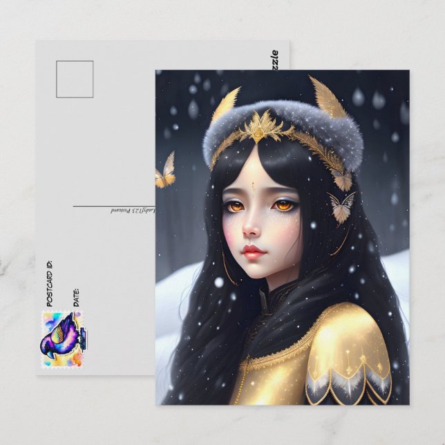 Kråka Princess, Postcross Vykort (Fram/baksida)