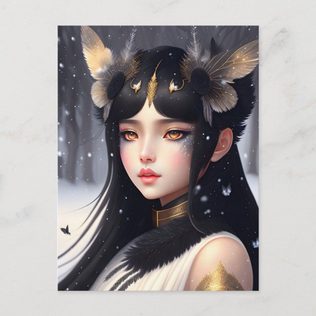 Kråka Princess, Postcross Vykort (Framsida)