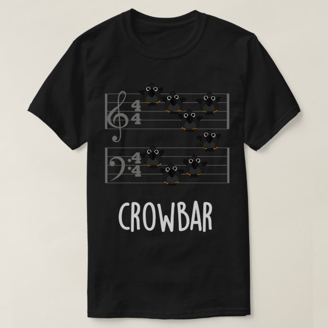 Kråka Pub Funny Music Bid Pun T Shirt (Design framsida)