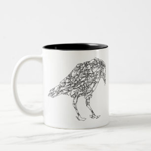 Kråka Raven Art Två-Tonad Mugg