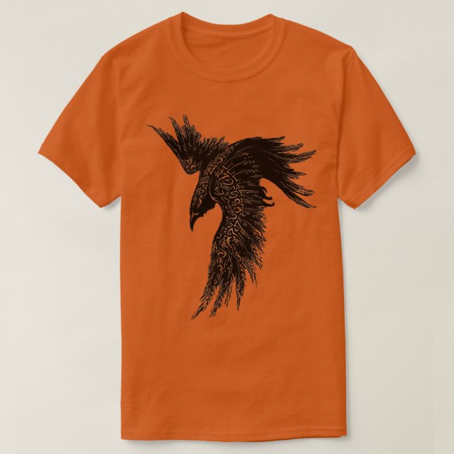 Kråka Raven Kattegat Viking-tillbehör för Viking T Shirt (Design framsida)