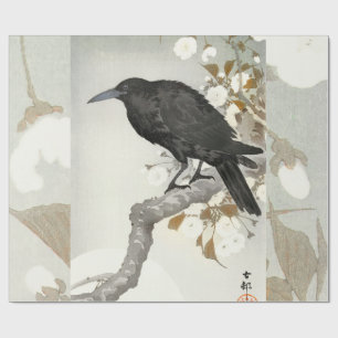 Kråka Raven Koson japansk Bird Presentpapper