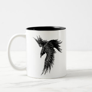 Kråka Raven Norse Viking Symbol Två-Tonad Mugg