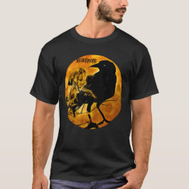 Kråka Raven Orange och svart fullmånsspekare T Shirt