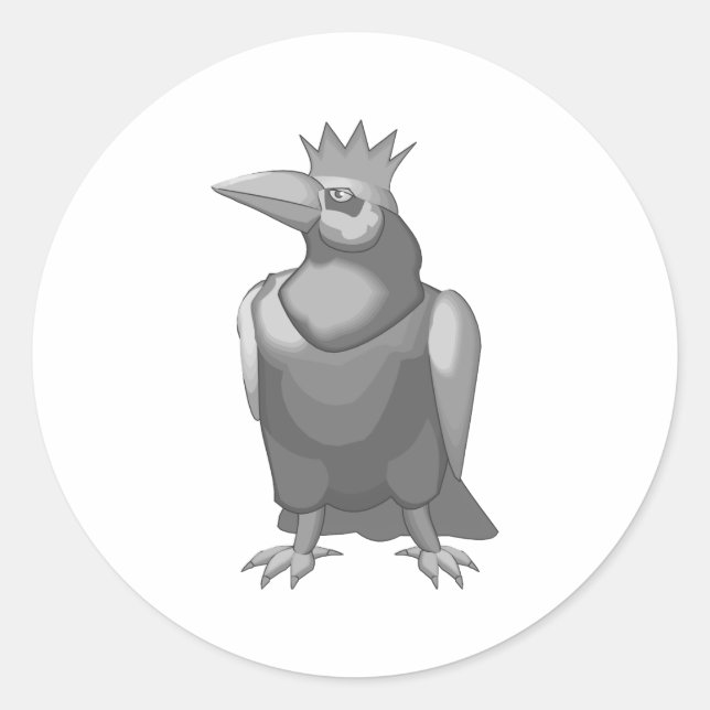 Kråka Runt Klistermärke (Framsida)