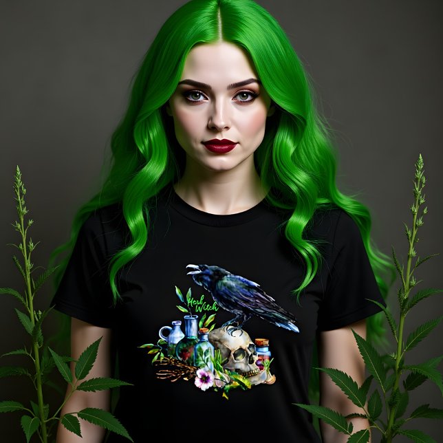 Kråka, skalle och örter t shirt (Skapare uppladdad)