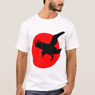 Kråka som flyger Silhouette Raven Flight Vinge Sol T Shirt