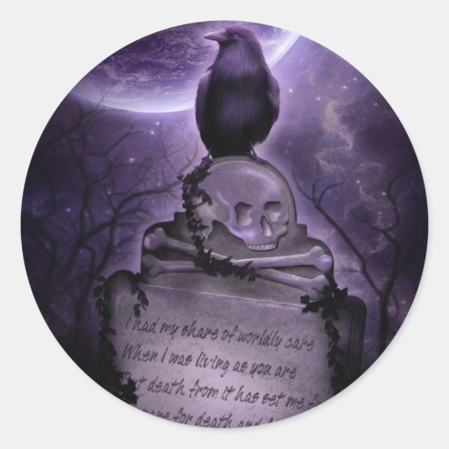 Kråka Spirit Sticker Runt Klistermärke (Framsida)