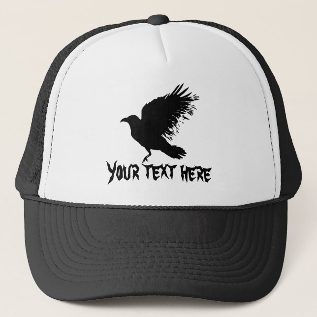 Kråka - svart keps (Framsida)