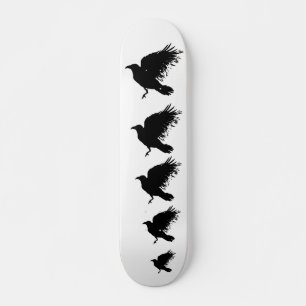 Kråka - svart old school skateboard bräda 18 cm