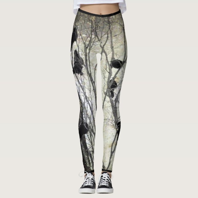 Kråka Träd Leggings (Framsida)