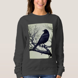 Kråka utförd på Bare Winter Grenar T Shirt