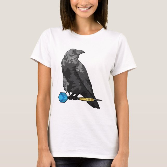 Kråka vid Darts med Dart T Shirt (Framsida)