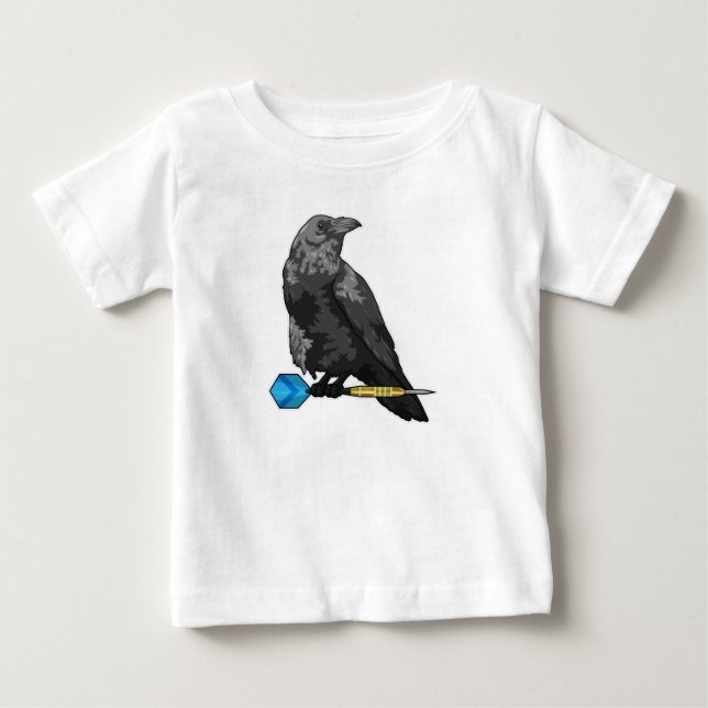 Kråka vid Darts med Dart T Shirt (Framsida)