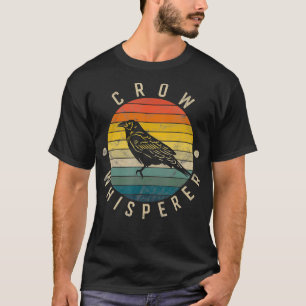 Kråka Whisperer Vintage Sunset Cute Raven T Shirt