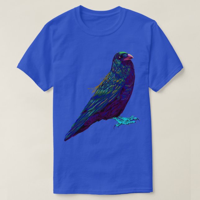 Kråkan Colorful Raven Bird T Shirt (Design framsida)