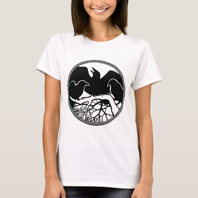 Kråkan Dam i Raven Art Shirts (kvinnor) / Raven To Tee Shirt (Framsida)