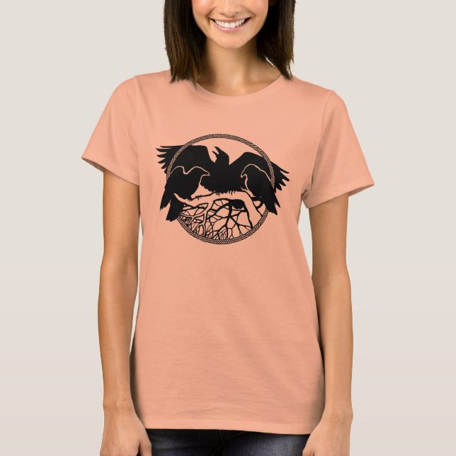 Kråkan Dam Shirt för kvinnor T (Framsida)