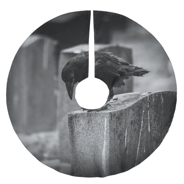 Kråkan Falln Cemetery Julgransmatta Borstad Polyester (Framsidan)