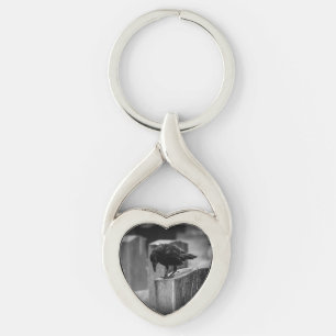 Kråkan Falln Cemetery Twisted Heart Silverfärgad Nyckelring