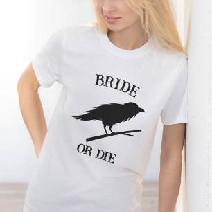 Kråkan för Anpassningsbarna för Gothic Bröllop Bac T Shirt