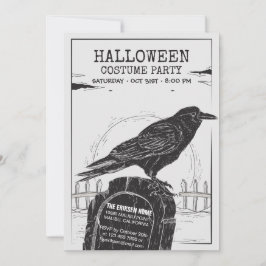 Kråkan Halloween Costume Party bjudan Inbjudningar