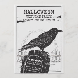 Kråkan Halloween Costume Party bjudan Inbjudningar