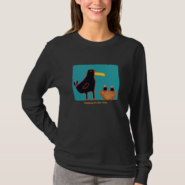 Kråkan kopplar samman t-skjortan tee shirt (Framsida)