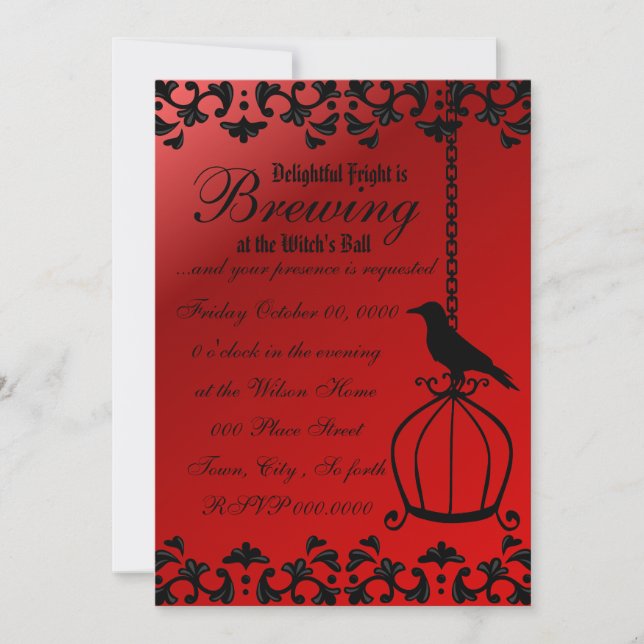 Kråkan och burarna inbjudningar (Framsida)