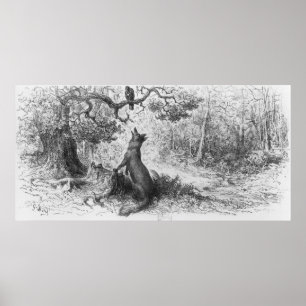 Kråkan och räven poster