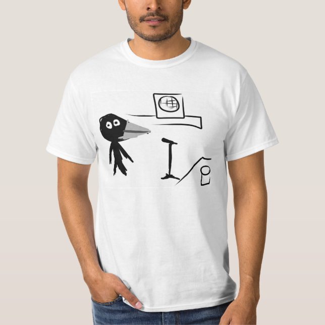 Kråkan på den öppna mic-natten i Jamies varar Tee (Framsida)