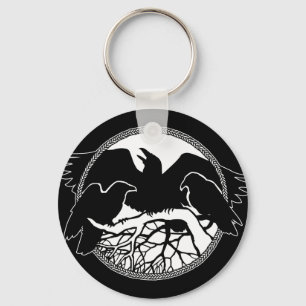 Kråkan Raven Art Keychain Wildlife/Raven Gifts Nyckelring