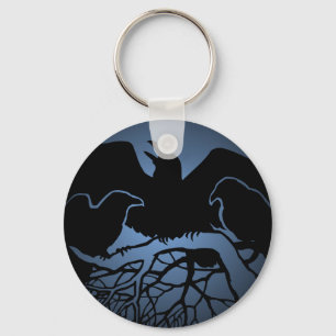 Kråkan Raven Art Keychain Wildlife/Raven Gifts Nyckelring