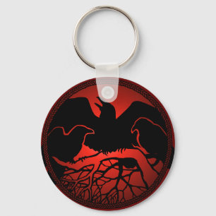 Kråkan Raven Art Keychain Wildlife/Raven Gifts Nyckelring