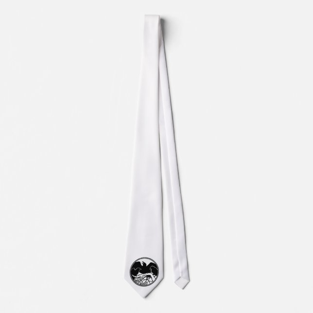 Kråkan Raven Art Ties Wildlife/Raven Necktie Gifts Slips (Framsida)