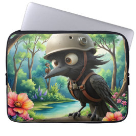 Kråkan som tog flygande råd från en snigel. laptop fodral