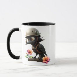Kråkan som tog flygande råd från en snigel. mugg