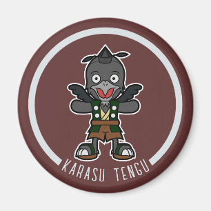 Kråkan Tengu för Tecknad Japanska Yokai Magnet